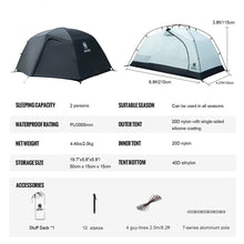 將圖片載入圖庫檢視器 ONE TIGRIS Stella Camping Tent (Black)