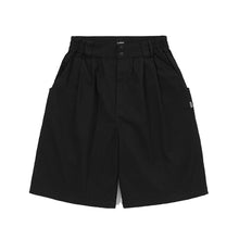 將圖片載入圖庫檢視器 LAKH SUPPLY Wide Cut 3/4 Pants (Black)