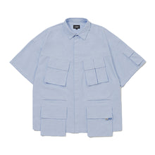 將圖片載入圖庫檢視器 LAKH SUPPLY x LFYT S/S Ten Pockets Oxford Shirts (Blue)