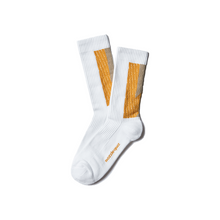 將圖片載入圖庫檢視器 NOZZLE QUIZ Landing Midcalf Socks (Elegant Yellow)