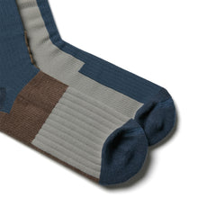 將圖片載入圖庫檢視器 NOZZLE QUIZ Patchwork Crew Socks (Patch Ocre)