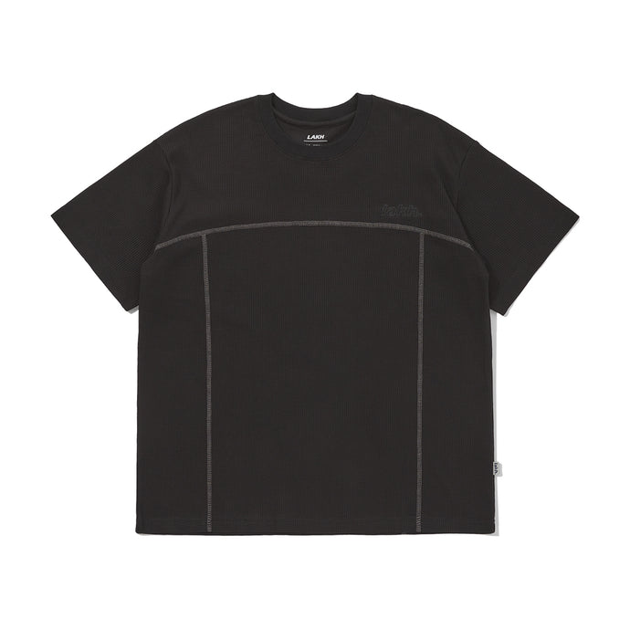 LAKH SUPPLY Waffle Stitched Tee (Black)