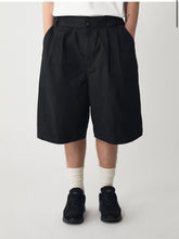 將圖片載入圖庫檢視器 LAKH SUPPLY Wide Cut 3/4 Pants (Black)
