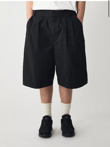 LAKH SUPPLY Wide Cut 3/4 Pants (Black)