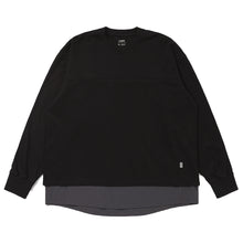 將圖片載入圖庫檢視器 LAKH SUPPLY Layer Side Slit Long Tee (Black)
