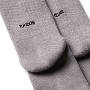 NOZZLE QUIZ Essential Crew Casual Socks (Crew Grey)